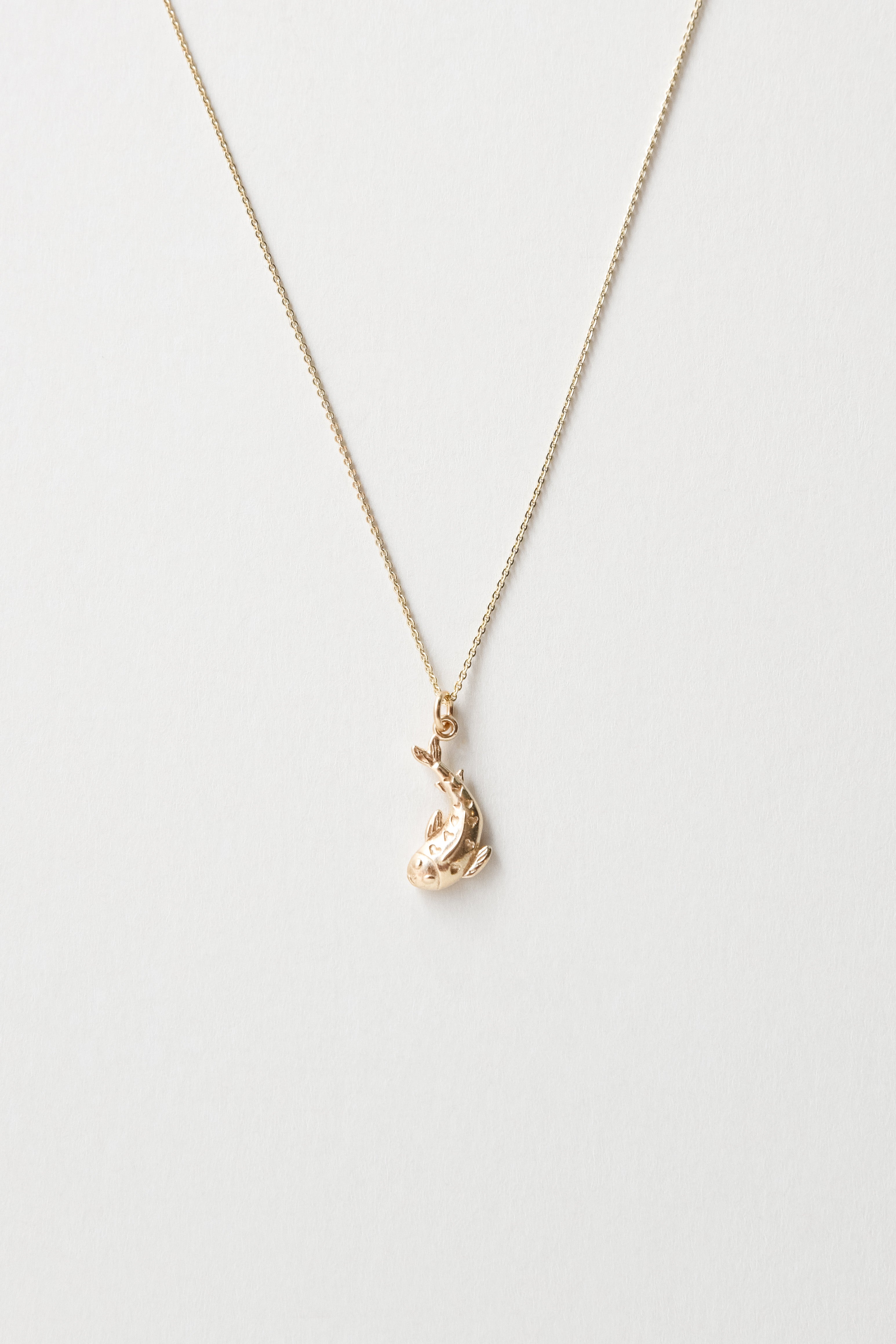 The Little Kissing Fish Mini 14k gold