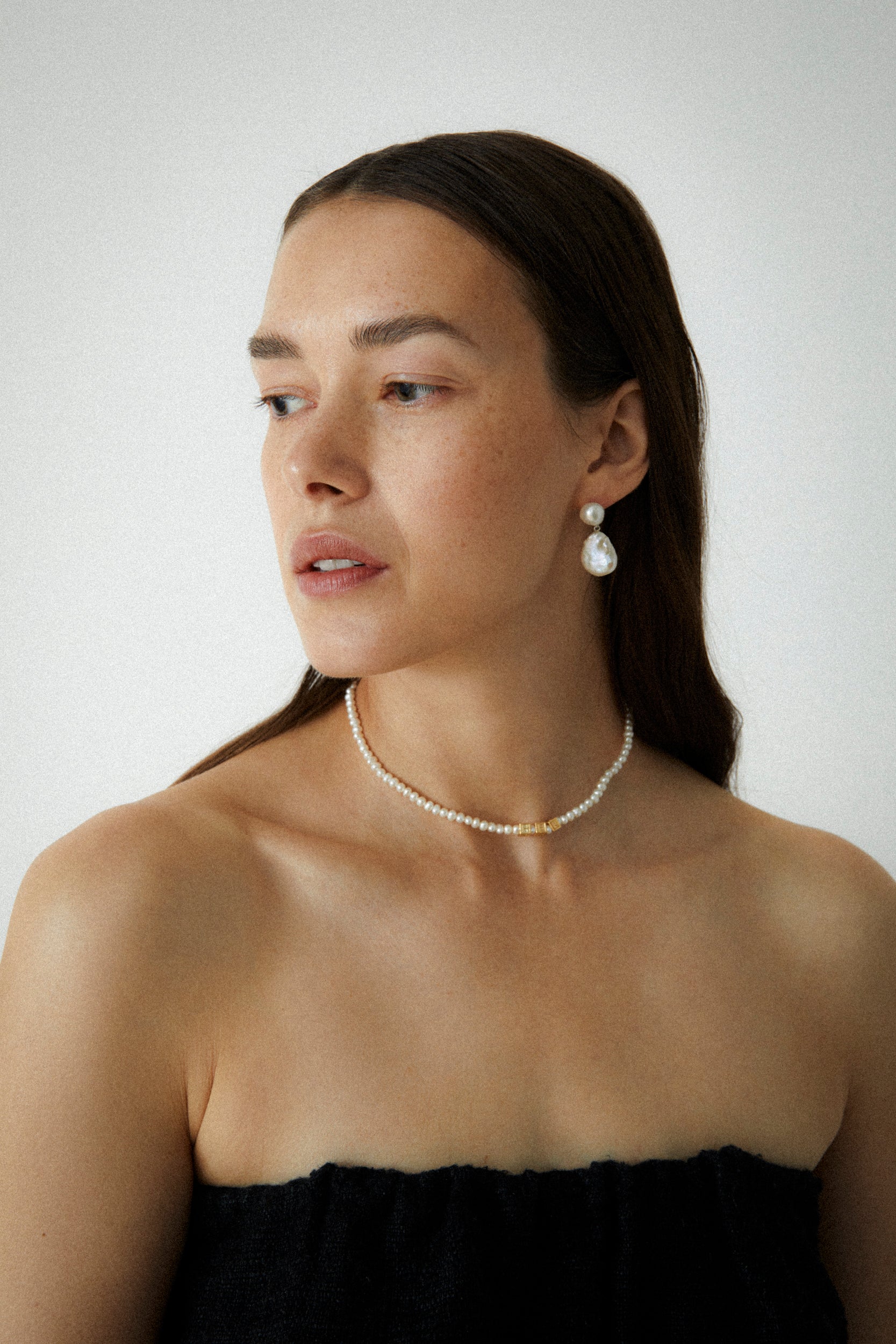 Letter Necklace with pearls