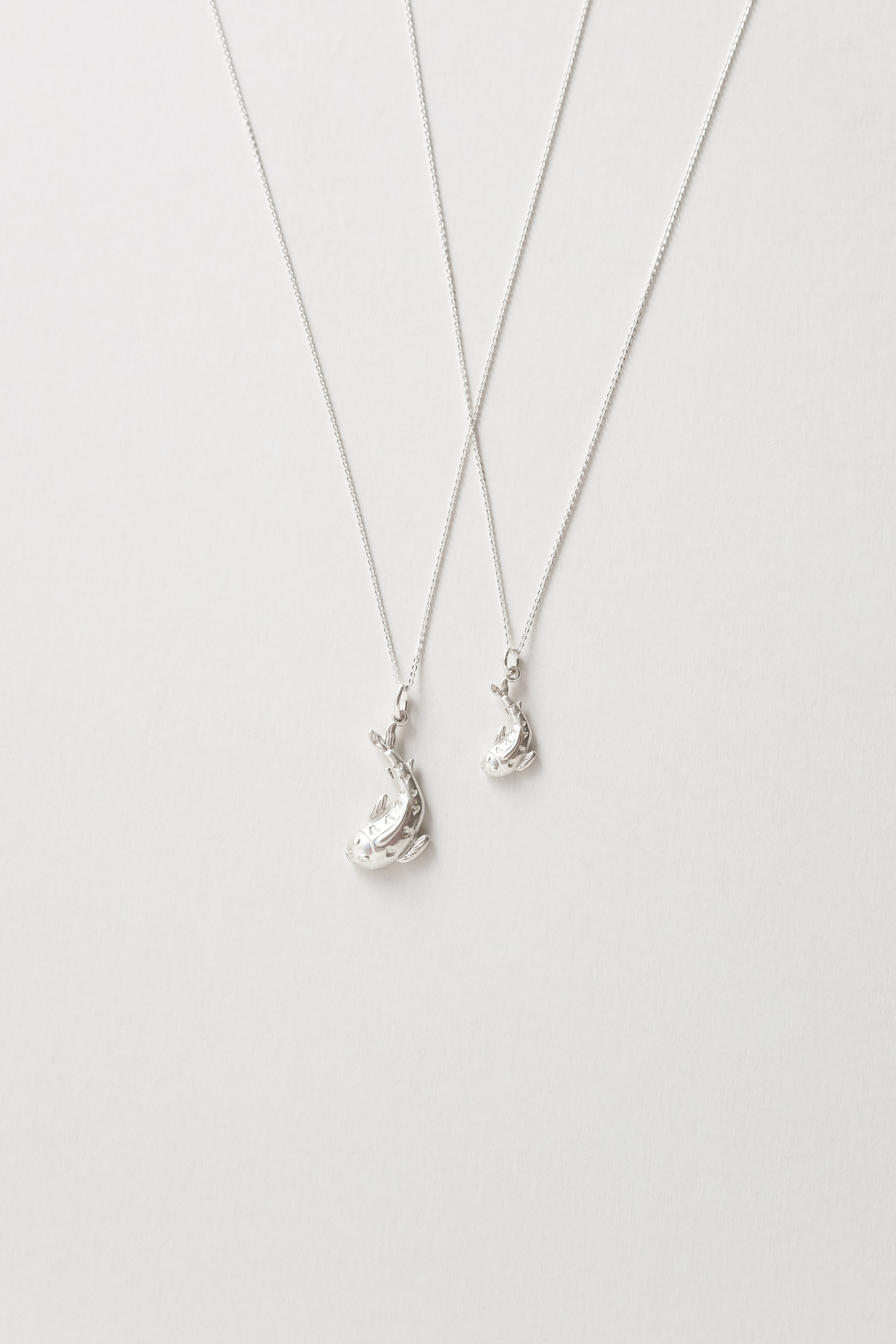 The Little Kissing Fish Mini 14k gold