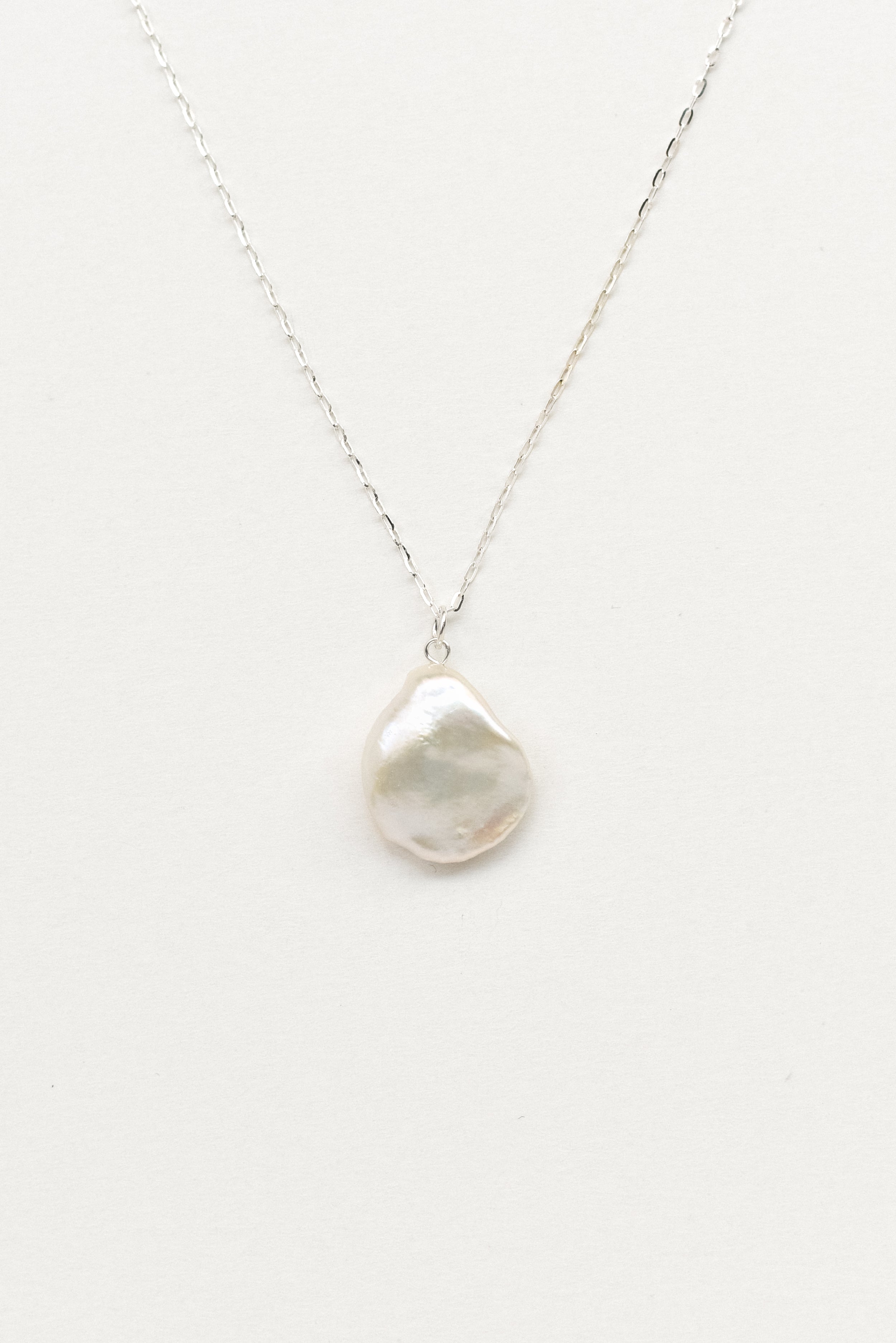 Luna Necklace, 9K gold and silver