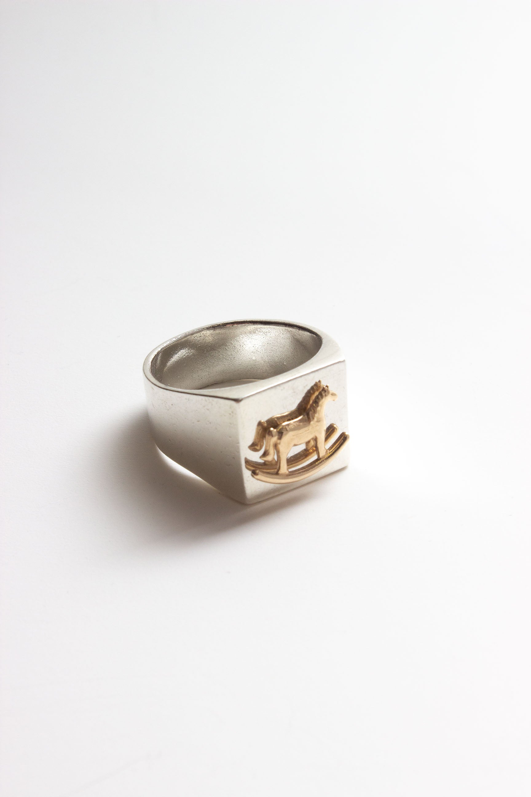 Aida Signet Ring with 14k Rocking Horse