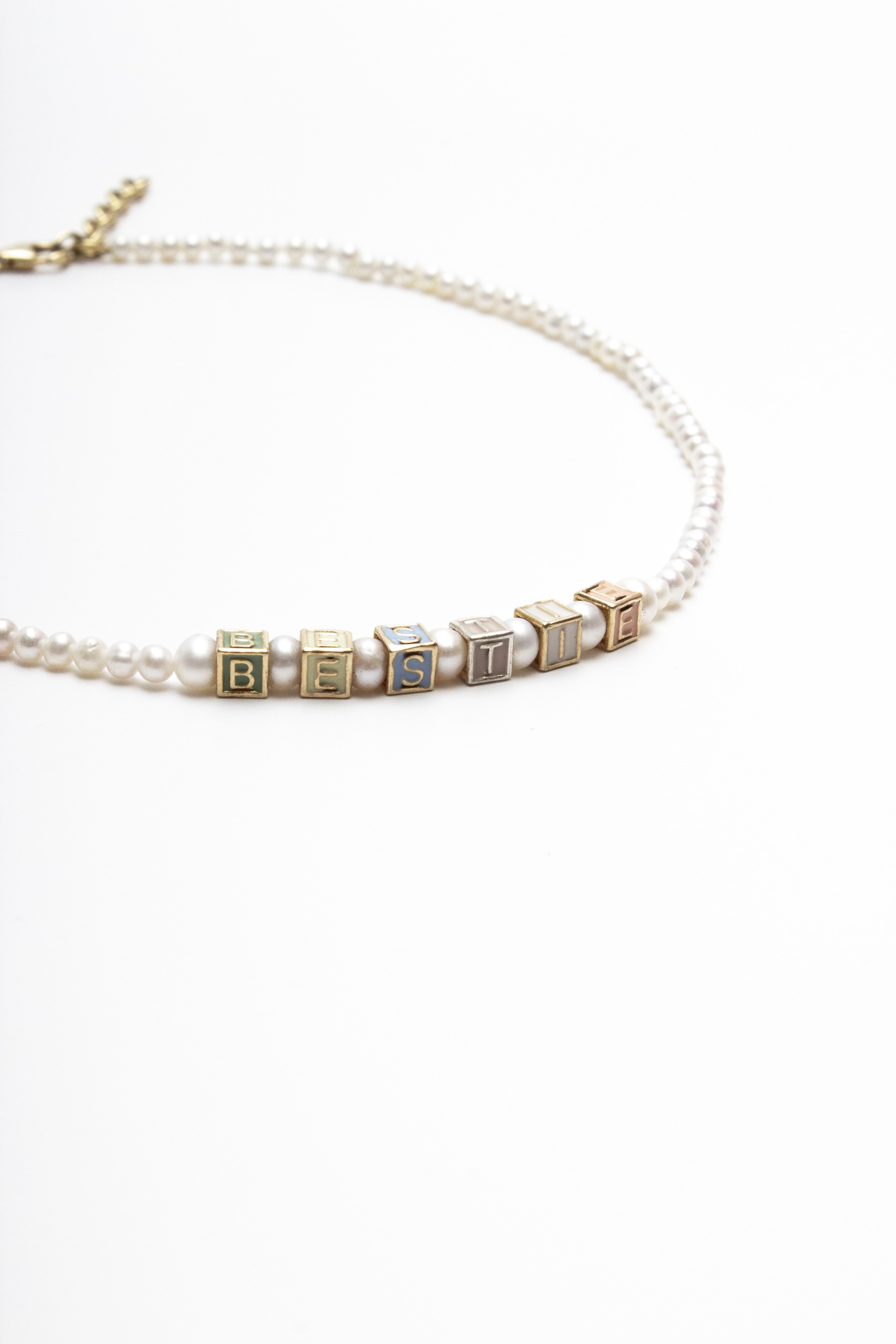 Letter Necklace with pearls