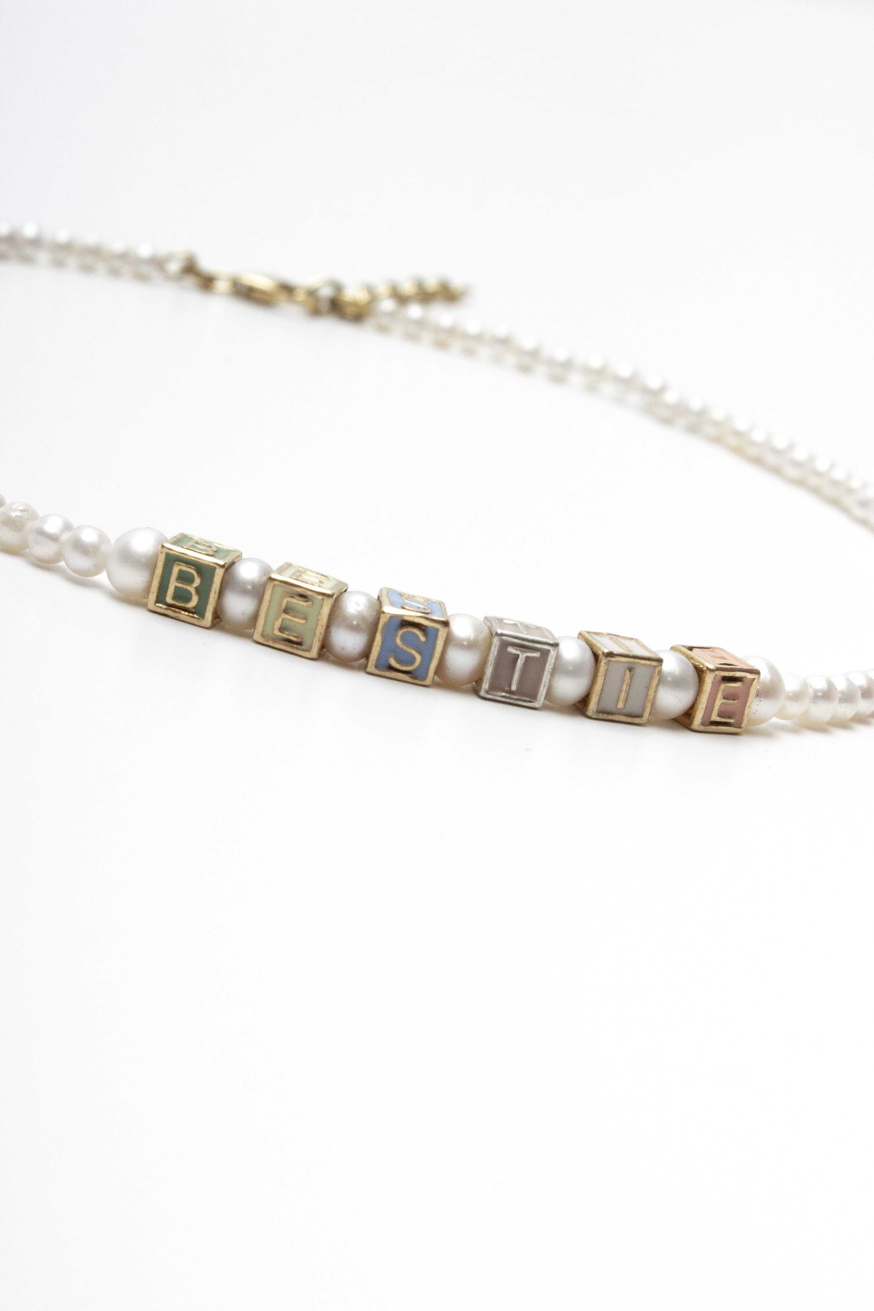 Letter Necklace with pearls