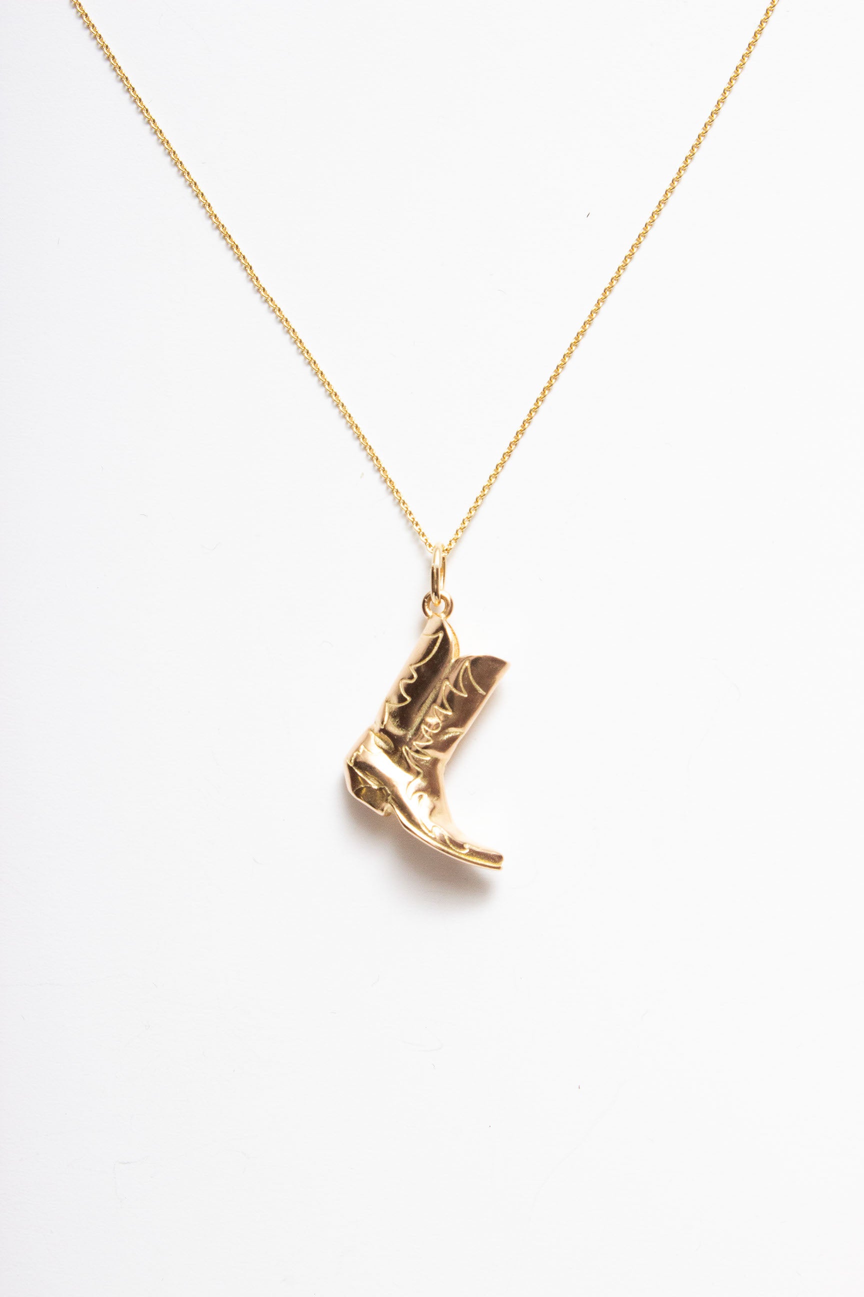 The Bigger Boot Necklace 14k Gold