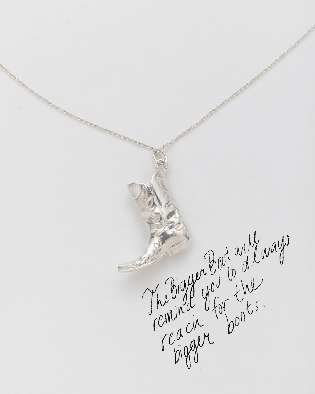 The Bigger Boot Necklace Silver