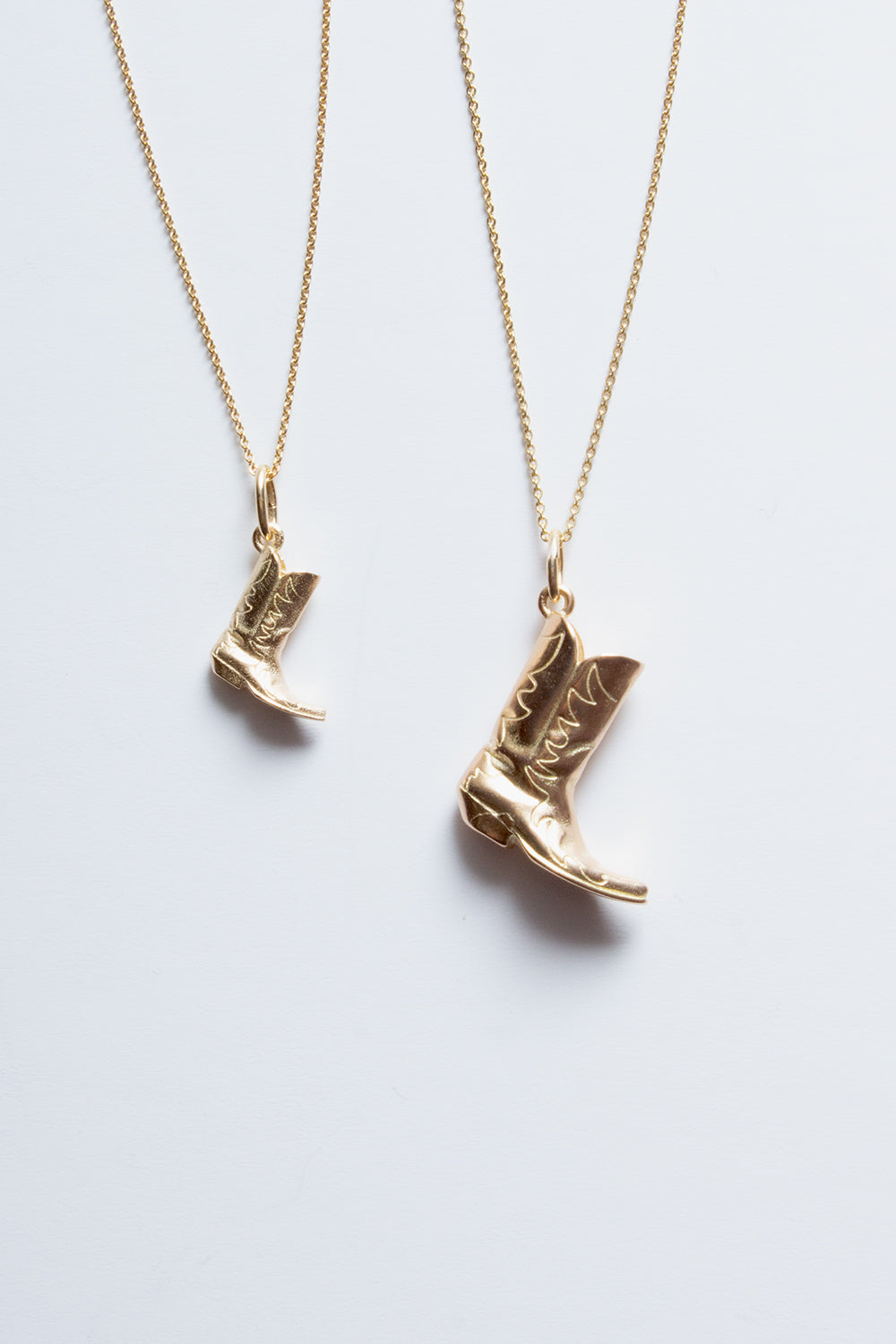The Bigger Boot Necklace Mini 14k Gold