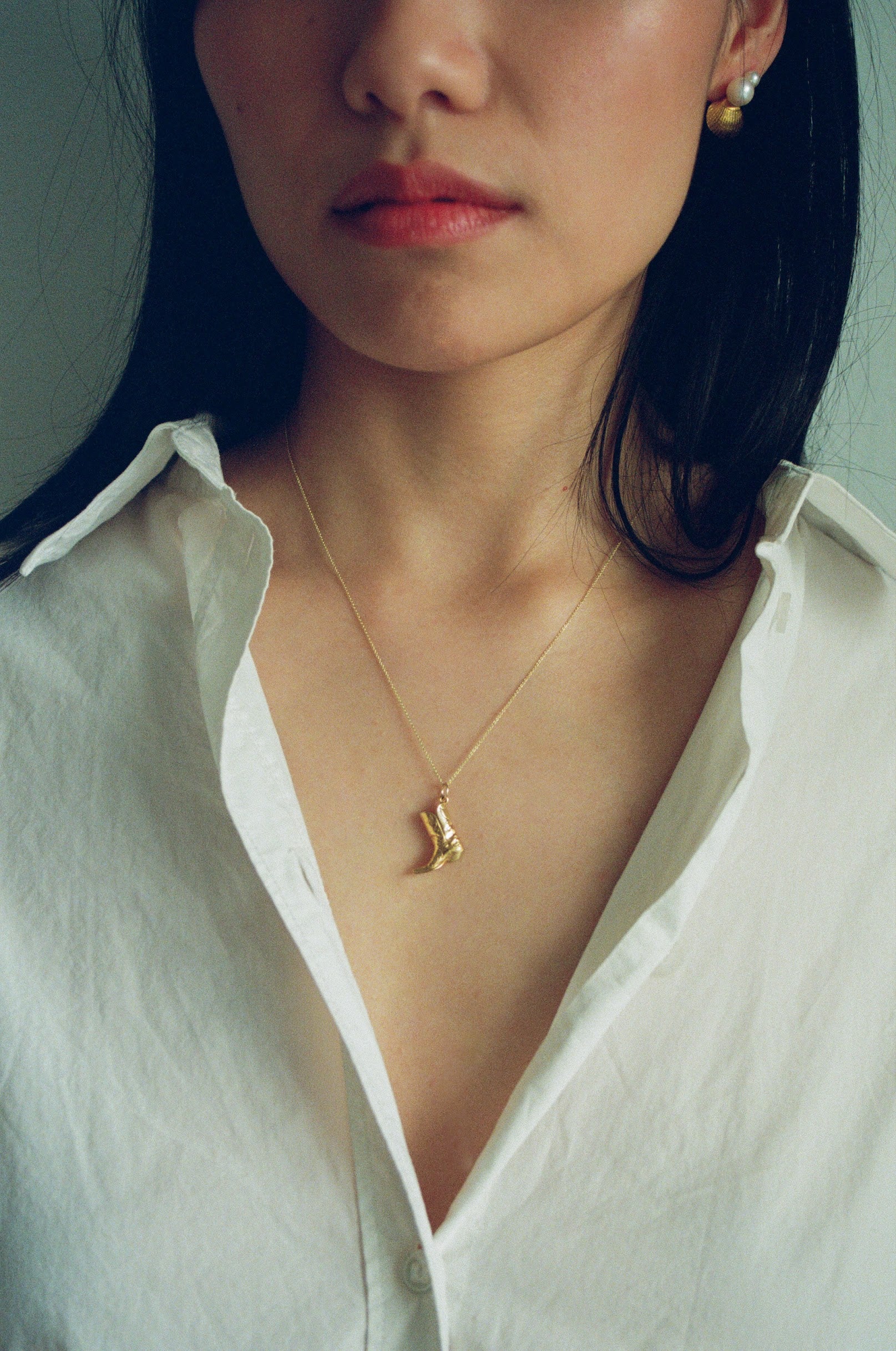 The Bigger Boot Necklace Gold