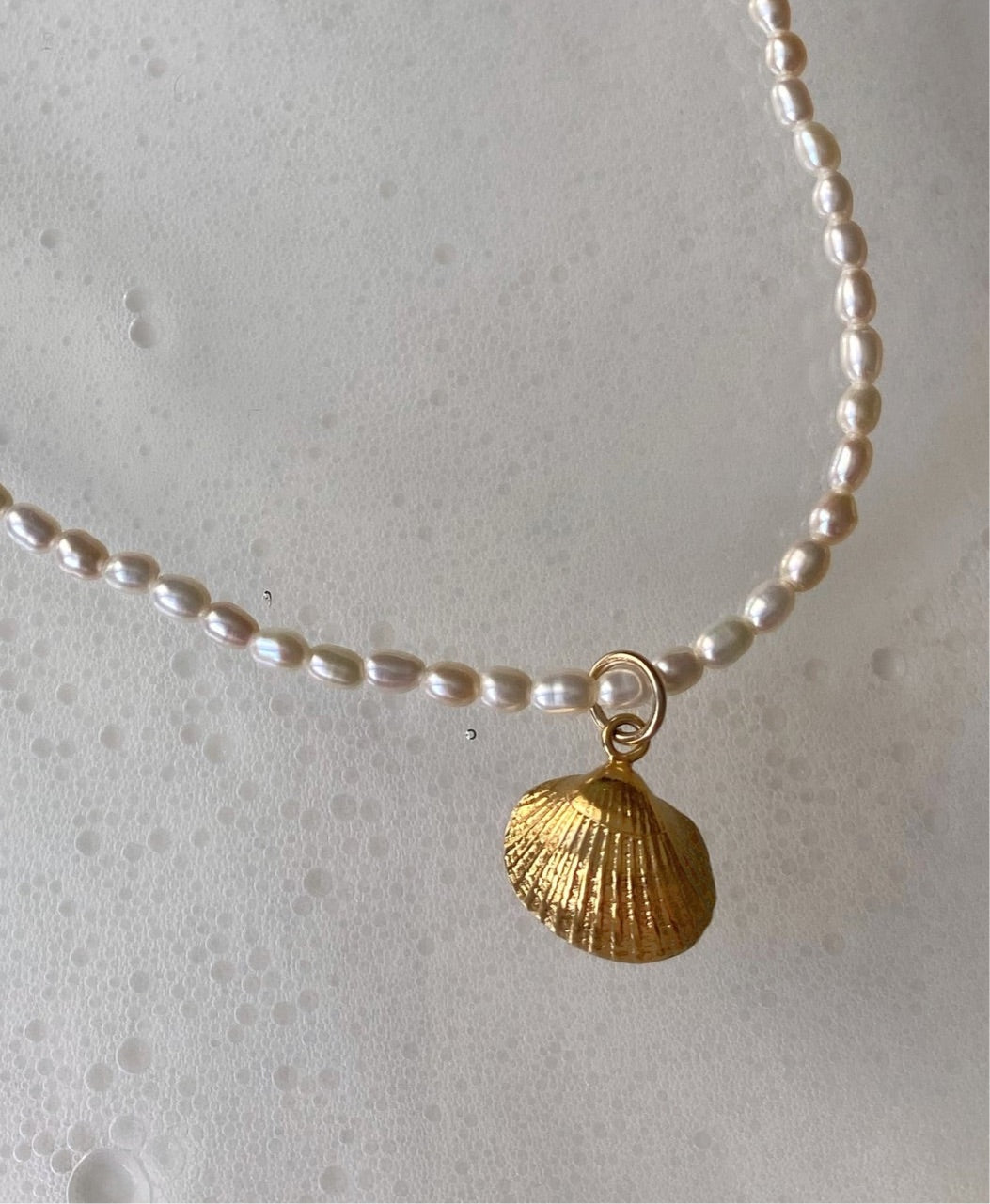 Seashell Pearl Necklace