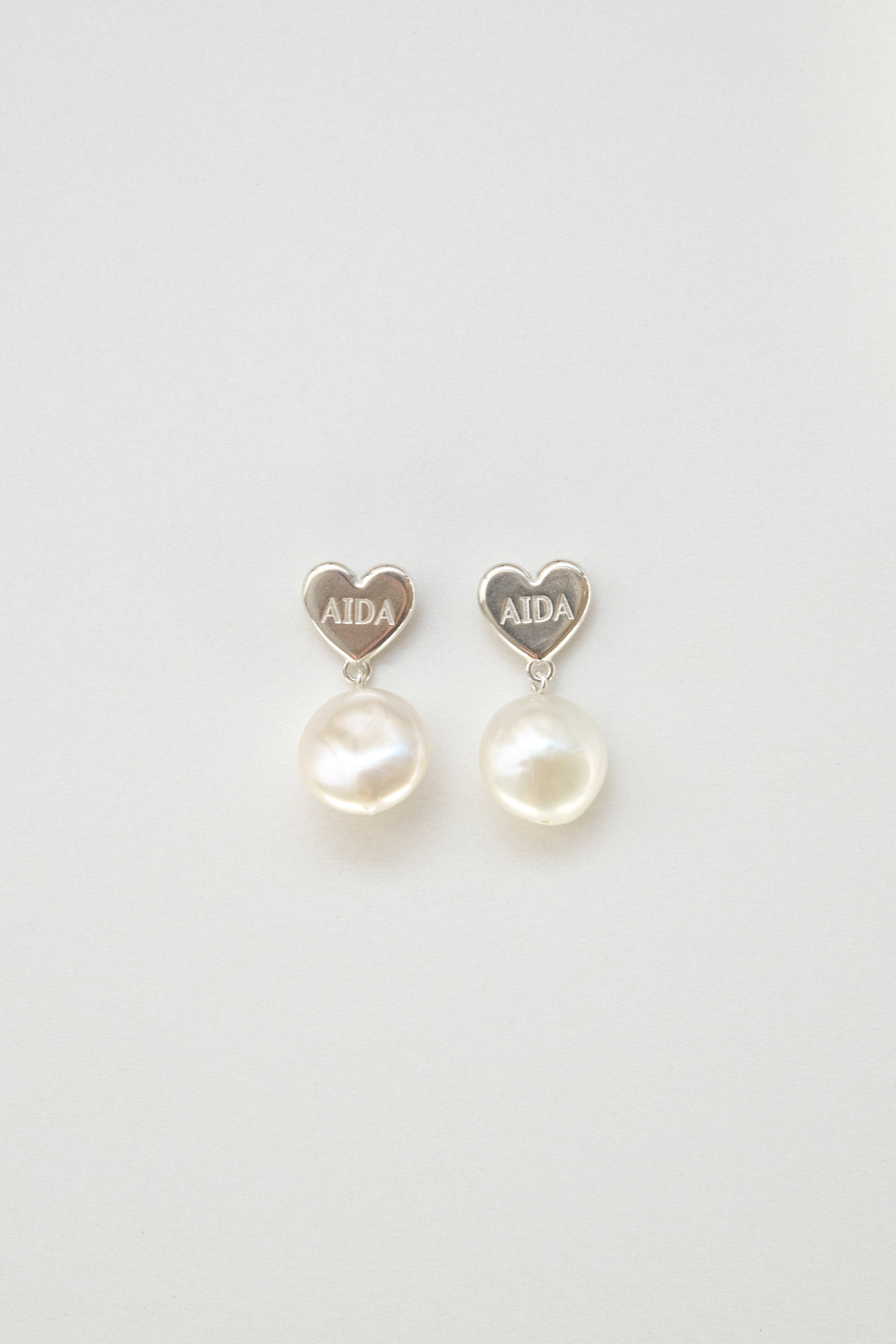 Aida Heart Pearl Earrings 2.0