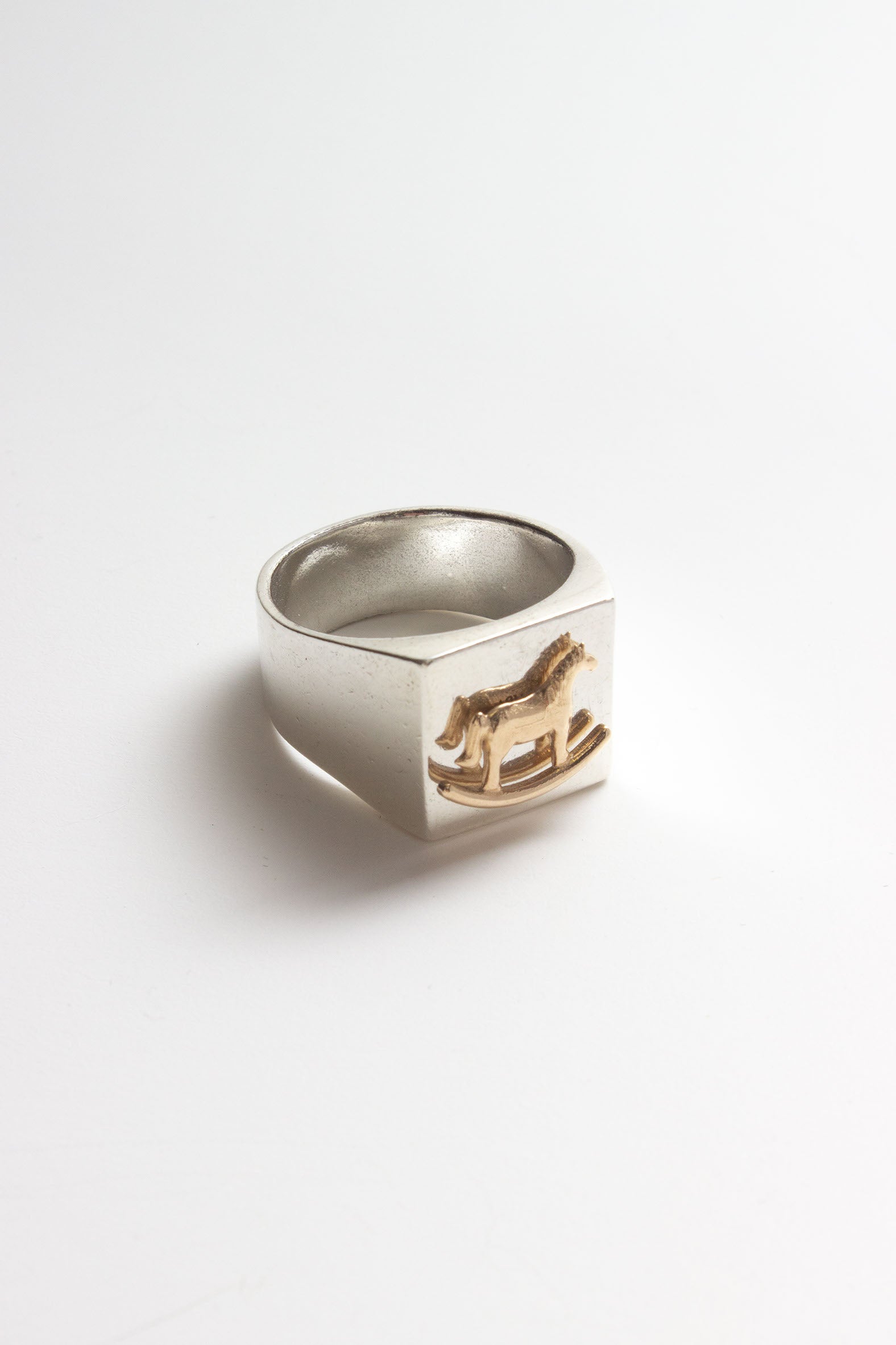 Aida Signet Ring with 14k Rocking Horse