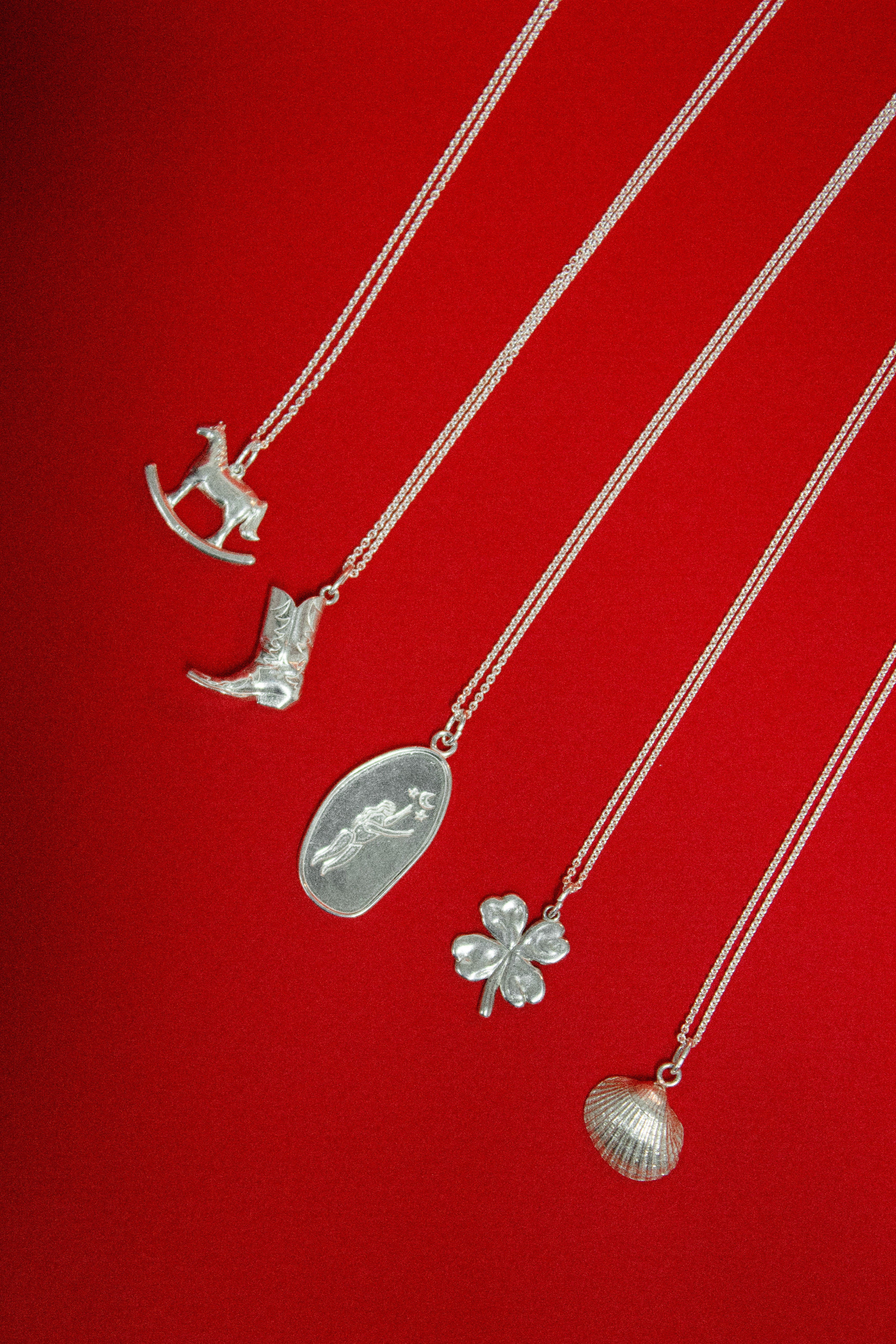 Gift Set of Cora Silver Hoops and Silver Aida Amulet