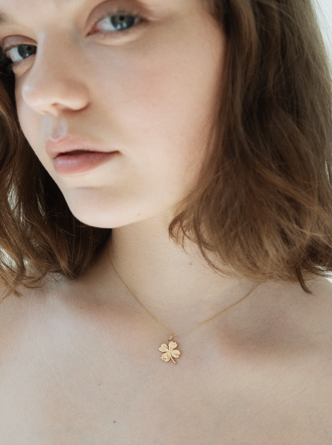 AIDA x Hypend Lucky Clover Necklace Recycled 14k Gold