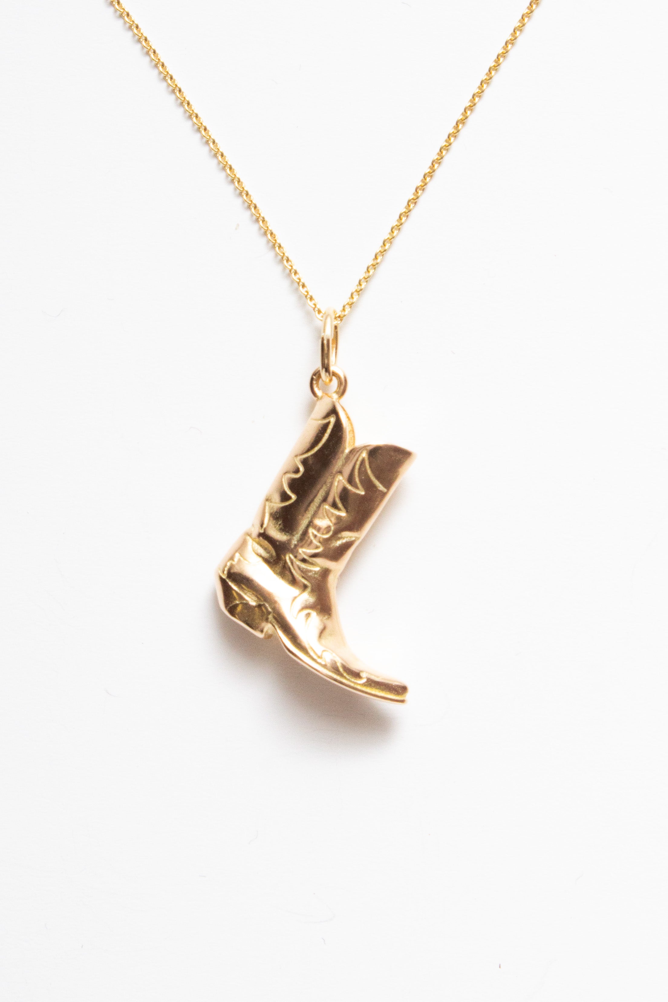 The Bigger Boot Necklace 14k Gold