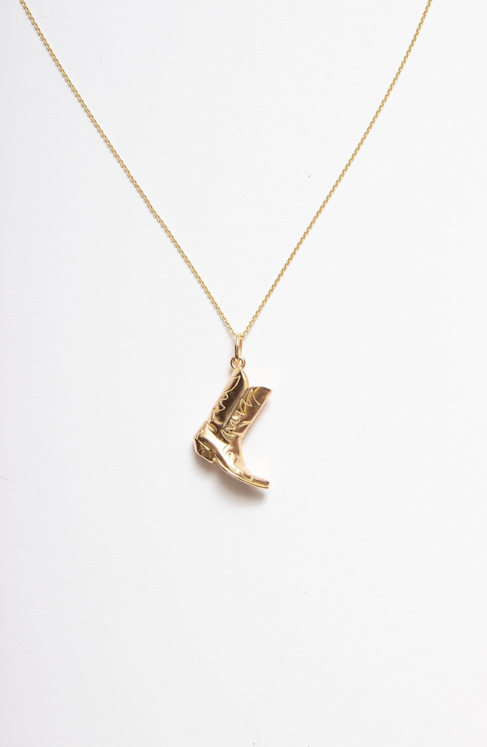 The Bigger Boot Necklace 14k Gold
