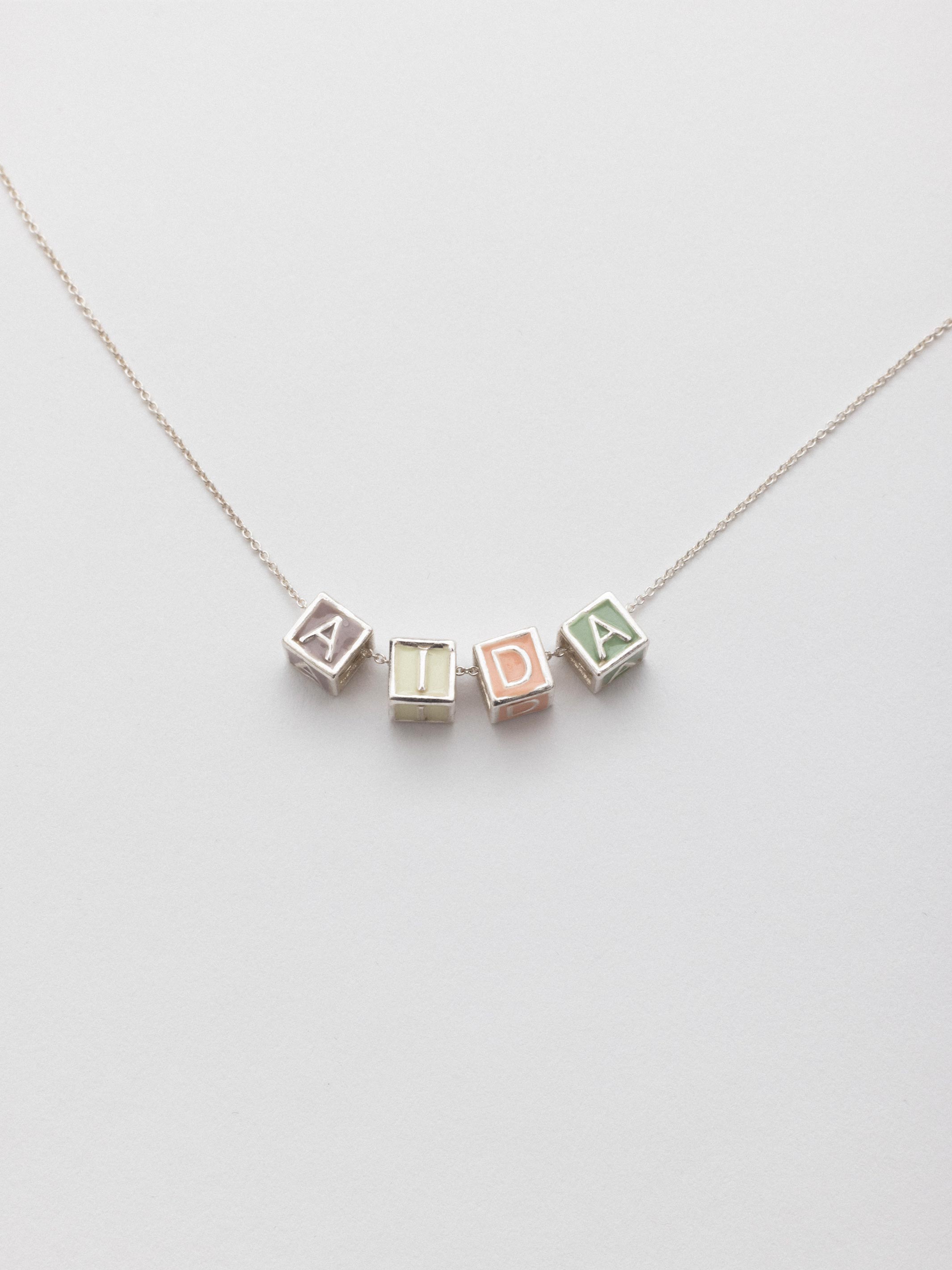aida impact letter necklace silver