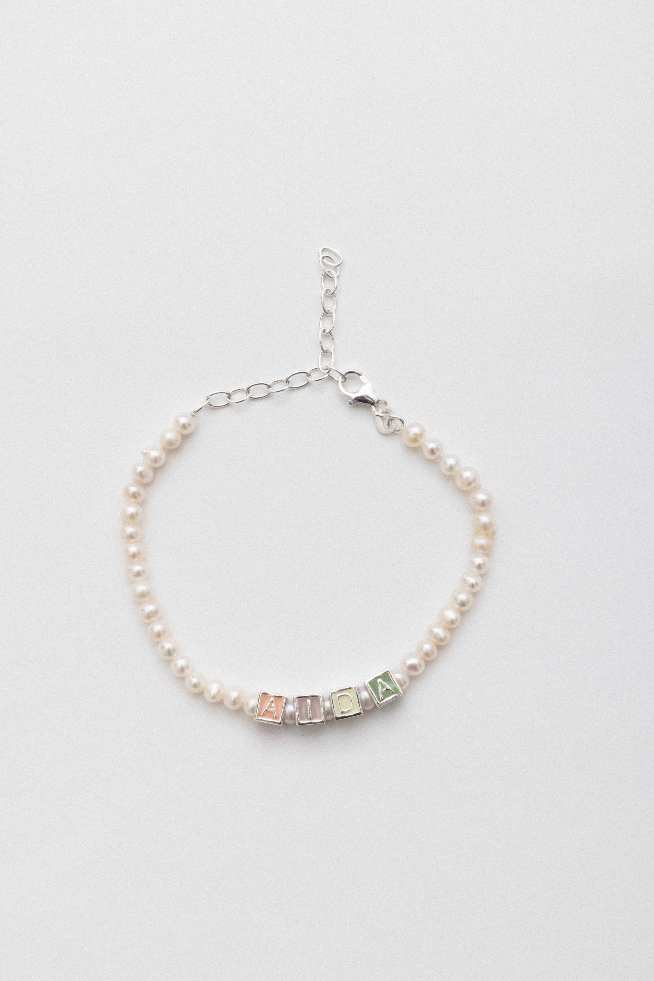 Letter Pearl Bracelet