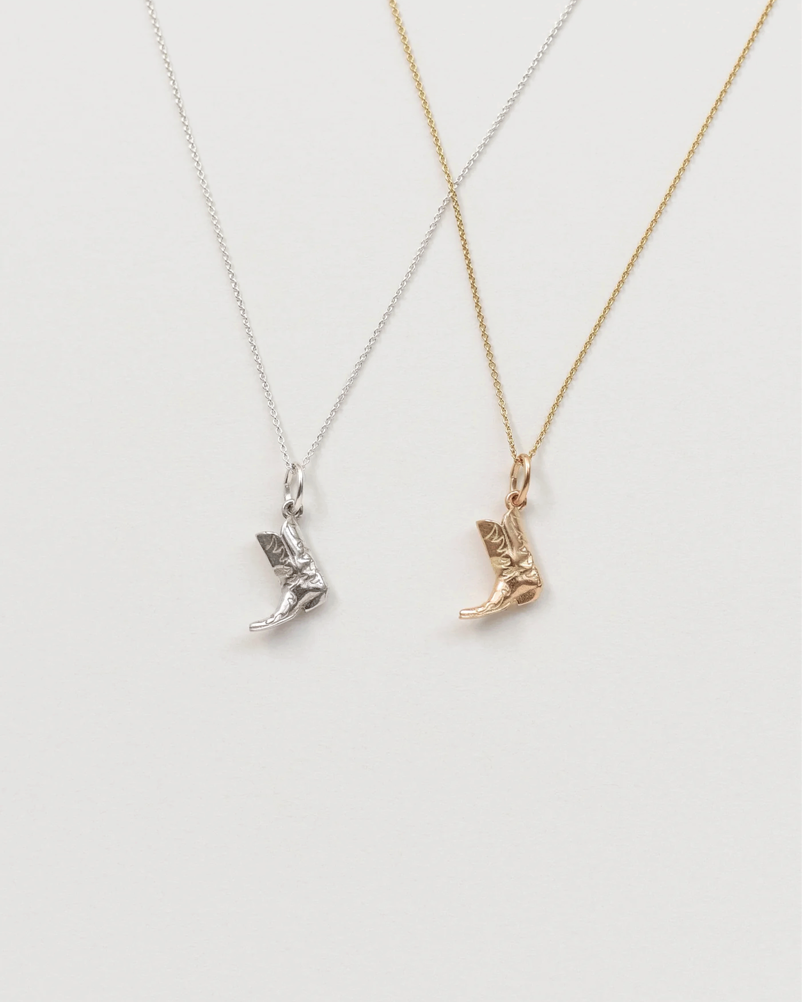 The Bigger Boot Necklace Mini 14k Gold