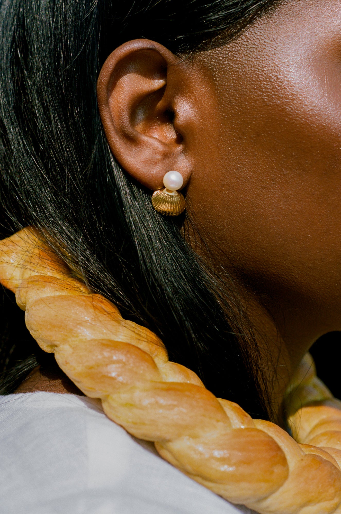 Seashell x Akoya earrings