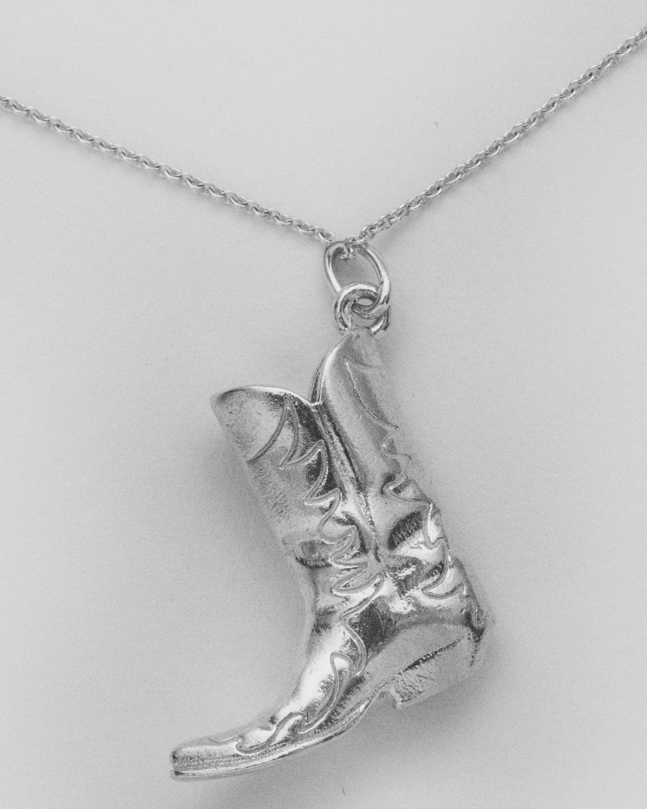 The Bigger Boot Necklace Silver